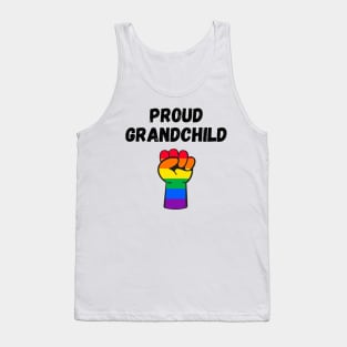 Proud Grandchild Rainbow Pride T Shirt Design Tank Top